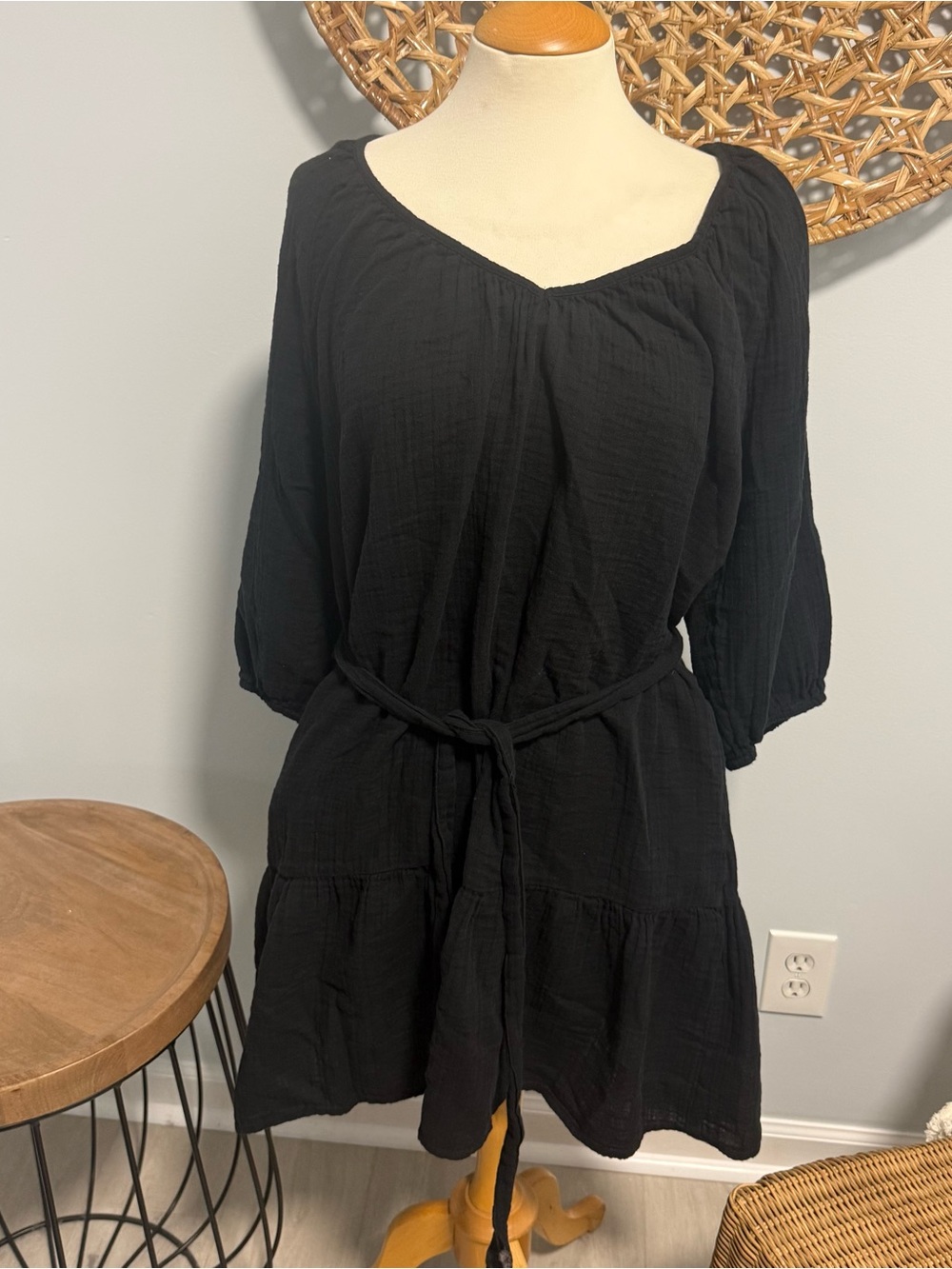 GAP Gauzy Tie-Waist Peasant Dress
